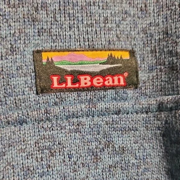 L.L. Bean Teal Heather Full-Zip Hooded Fleece Jacket - Picture 5 of 6